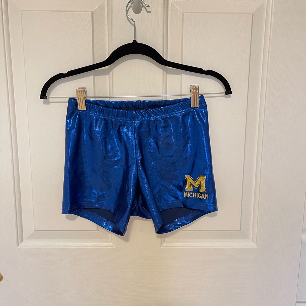 Blue Metallic Michigan Shorts Size M✨